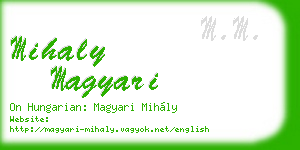 mihaly magyari business card
